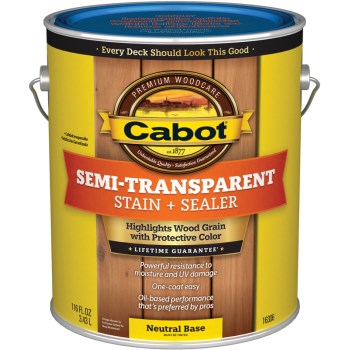 Cabot 01-1606 Solid Color Oil Decking Stain, Neutral Base ~ Gallon