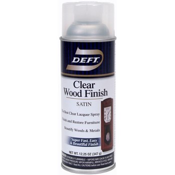 Deft 01713 Clear Wood Finish, Satin ~  13 oz Spray Cans