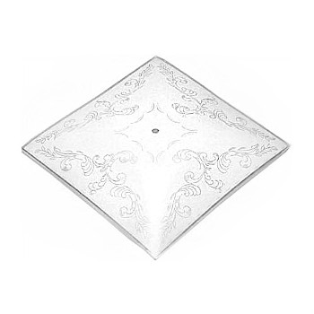 Angelo/Westinghouse 81807 Ceiling Lamp Shade, 12&quot; Bent Glass Square