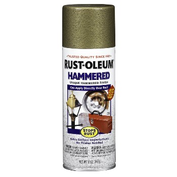 Rust-Oleum 7210830 Spray Paint,  Hammered Finish ~ Gold