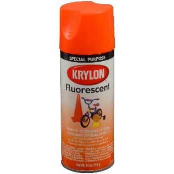 Krylon 3102 Fluorescent Spray Paint, Yellow-Orange ~ 12 oz Aerosol