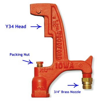 Woodford 15004 Y34 Brass Head &amp; Nozzle Assembly