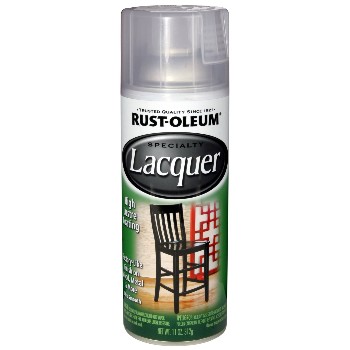 Rust-Oleum 1906830 Spray Lacquer,  Clear Gloss ~  11oz Spray Cans