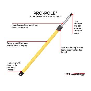 Mr. LongArm 3208 Pro-Pole Extension Handle ~ 4&#39; to 8&#39;