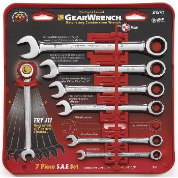 Apex/Cooper Tool  9317 Sae 7pc Ratch Wrench Set