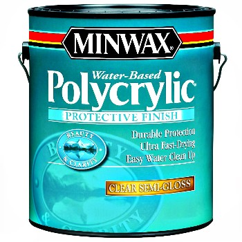 Minwax 14444 Polycrylic Protective Finish, Semi-Gloss ~ Gallon