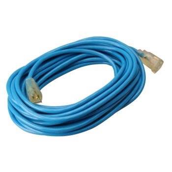 Coleman Cable 02568 Indoor/Outdoor 12/3 Extension Cord, Blue ~ 50 Ft