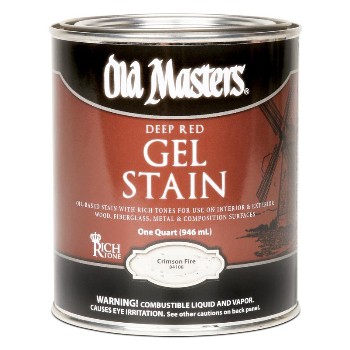 Old Masters 84104 Old Masters Gel Stain, Crimson Fire ~ Quart