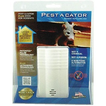 Global Instruments  12100 Pest-A-Cator Plus Rodent Repellent Control,   Electronic Pulse/Ultrasonic ~ Approx 2,000 SF