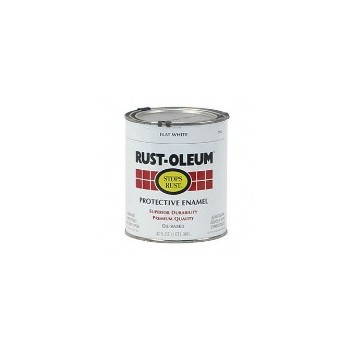 Rust-Oleum 7790502 Protective Enamel Paint, Qt Flat White