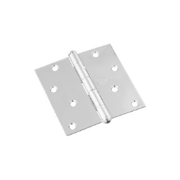 National 225938 Full Mortise Removable Pin Hinge, Stainless Steel ~ 4" x 4"