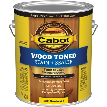 Cabot 01-3004 Wood Toned Deck &amp; Siding Stain, Heartwood ~ Gallon