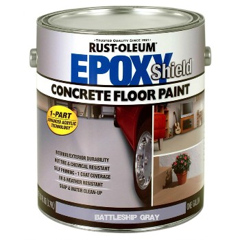 Rust-Oleum 225380 Concrete Floor Paint, Battleship Gray Satin ~ Gallon