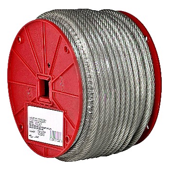 Campbell Chain 700-0497 Vinyl Coated Cable, 7 x 7  ~ 1/8&quot; x 250 Ft