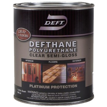Deft 02304 Defthane Polyurethane Interior/Exterior Finish,  Semi Gloss ~ Quart