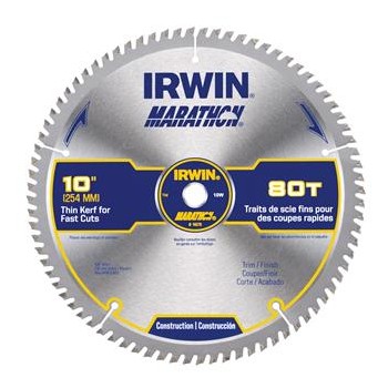Irwin 14076 Marathon Miter &amp; Table Saw Blade ~ 10&quot; 80T
