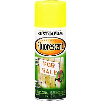 Rust-Oleum 1942830 Spray Paint, Fluorescent Yellow