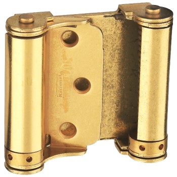 National 115303  Double Action Spring Hinge, Brass Finish ~ 3&quot;