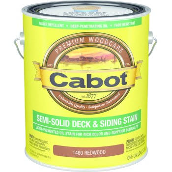 Cabot 140-1480-07 Semi-Solid Decking Stain, Redwood ~ Gallon