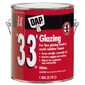 DAP 12019 White 33 Window Glazing ~ 1 Gallon