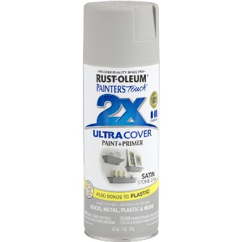 Rust-Oleum 249855 Ultra Cover 2X Spray, Stone Gray Satin  ~ 12 oz Spray Can