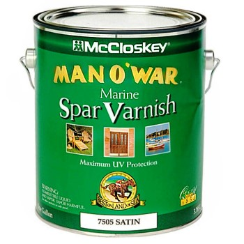 McCloskey/Valspar 80-0007505-07 Man O&#39; War Spar Varnish, Satin ~ Gallon