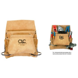 CLC 1823X Carpenter's Suede Leather Nail & Tool Bag ~ 8 Pocket
