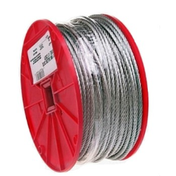 Campbell Chain 700-0227 Uncoated Cable, 7 x 7  ~ 1/16" X 500 Ft