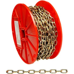 Campbell Chain 0722000 Decorative Chain, Brass Glo Finish ~ #10 x 60 Ft