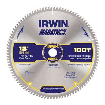 Irwin 14084 Marathon Miter &amp; Table Saw Blade ~ 12&quot; 100T