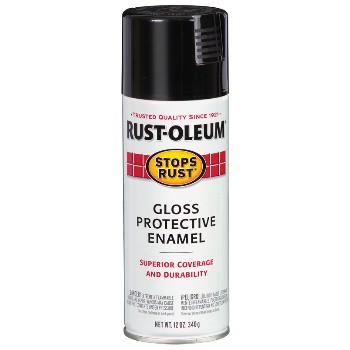 Rust-Oleum 7779830 Protective  Enamel, Gloss Black~Spray Cans