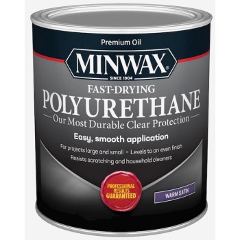Minwax 63005 Minwax Fast-Drying Polyurethane, Semi-Gloss ~ 1 QT