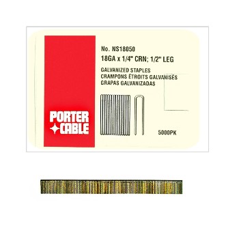 Porter Cable PNS18050 Narrow Crown Staples ~ 1/4&quot; - 18 Gauge
