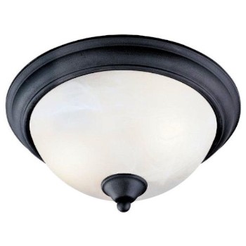 Hardware House  545061 Ceiling Light Fixture, 2 Light Tuscany Design ~ Black