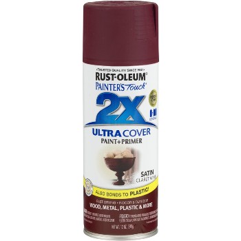 Rust-Oleum 249083 Painter&#39;s Touch Ultra Cover 2X Spray, Claret Wine Satin ~ 12 oz