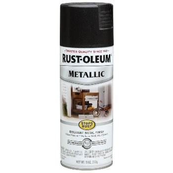 Rust-Oleum 7250830 Metallic Spray Paint, Black Night ~ 11 oz Cans