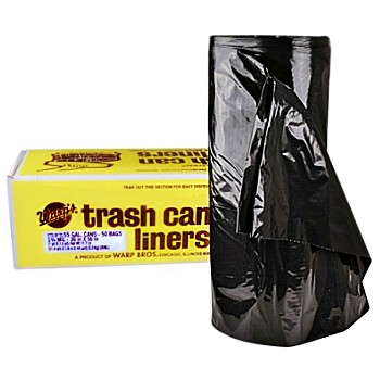 Warp Bros FB55-50 Trash Bags, 55 gal  ~ 1.75 mil
