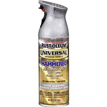 Rust-Oleum 245219 Spray Paint - Hammered Texture ~ Silver