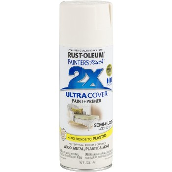 Rust-Oleum 249860 Painter&#39;s Touch 2x Ultra, Ivory Bisque Semi-Gloss ~ 12oz Spray