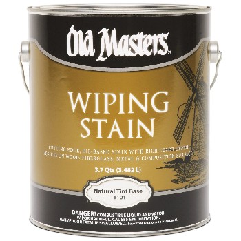 Old Masters 11101 Wiping Wood Stain, Natural Tint Base  ~ Gallon