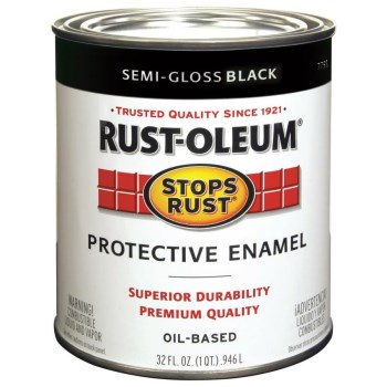 Rust-Oleum 7798502 Stops Rust&#194;&#174;   Protective Enamel, Semi-Gloss Black ~ Quart