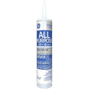 GE GE012A12C All Purpose Silicone Sealant, Clear ~ 10.1 oz Tubes
