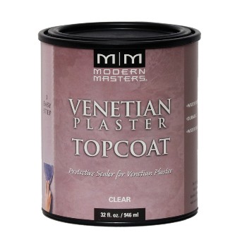 Modern Masters VP300-32 Venetian Plaster Topcoat,  Clear Satin ~ One Quart
