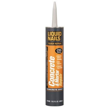 Liquid Nails CR-805 Concrete &amp; Mortar Repair, Concrete Gray ~  10.3 oz. Tubes