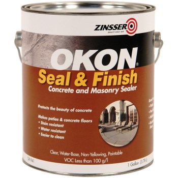 Rust-Oleum OK941 Zinsser Okon Seal &amp; Finish Concrete and Masonry Sealer, Low Gloss Clear ~ Gallon
