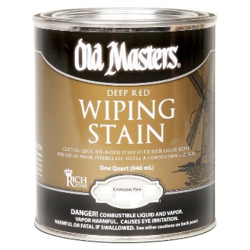 Old Masters 14904 Wiping Wood Stain  240 VOC, Crimson Fire ~ Quart