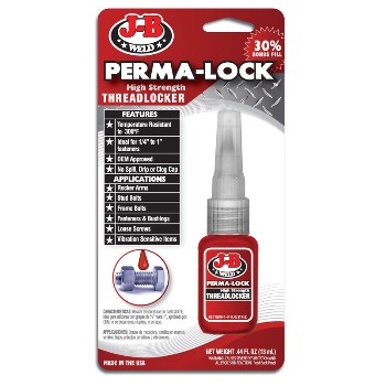 J-B Weld 27113 Perma-Lock High Strength Threadlocker,  Red ~ .44 Fl Oz