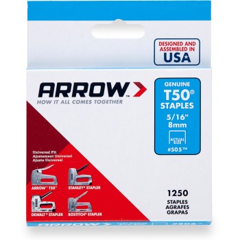 Arrow Fastener 50524 Staples, T50 Arrow Staple ~ 5/16&quot;