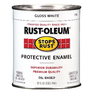 Rust-Oleum 7792504 Protective Enamel Paint, Gloss White ~ Quart