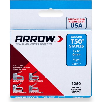 Arrow Fastener 50424 Staples,T50 Arrow Staple ~ 1/4&quot;